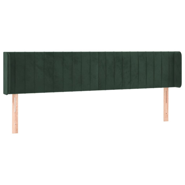 Wezgłowie Zielony 163 x 16 x 78/88 cm Aksamit vidaXL 380014