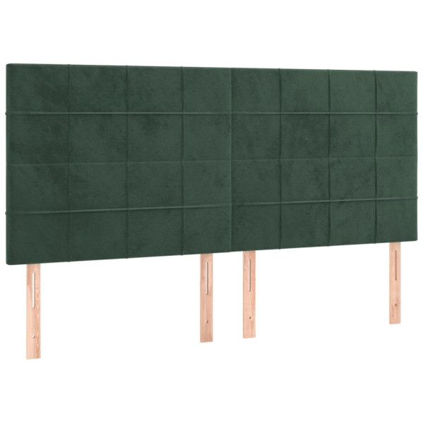 Wezgłowie Zielony 180 x 5 x 118/128 cm Aksamit vidaXL 532354