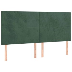 Wezgłowie Zielony 180 x 5 x 118/128 cm Aksamit vidaXL 535088 Wezgłowie Zielony 180 x 5 x 118/128 cm Aksamit vidaXL 535088