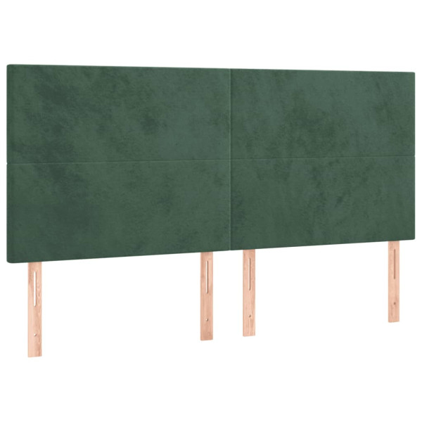 Wezgłowie Zielony 180 x 5 x 118/128 cm Aksamit vidaXL 535088