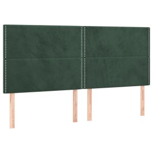 Wezgłowie Zielony 180 x 5 x 118/128 cm Aksamit vidaXL 535543 Wezgłowie Zielony 180 x 5 x 118/128 cm Aksamit vidaXL 535543