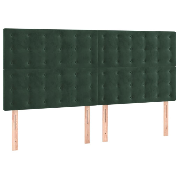 Wezgłowie Zielony 180 x 5 x 118/128 cm Aksamit vidaXL 523166