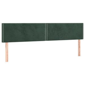 Wezgłowie Zielony 180 x 5 x 78/88 cm Aksamit vidaXL 535611 Wezgłowie Zielony 180 x 5 x 78/88 cm Aksamit vidaXL 535611