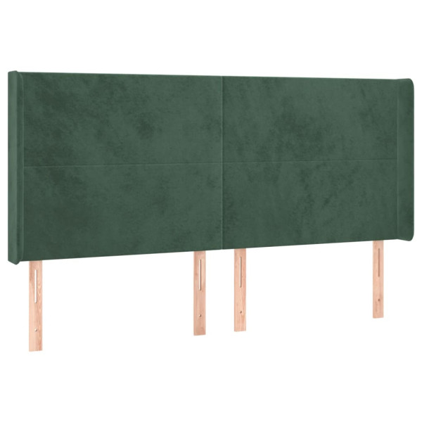 Wezgłowie Zielony 183 x 16 x 118/128 cm Aksamit vidaXL 522092