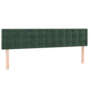 Wezgłowie Zielony 200 cm Aksamit Low vidaXL 380860