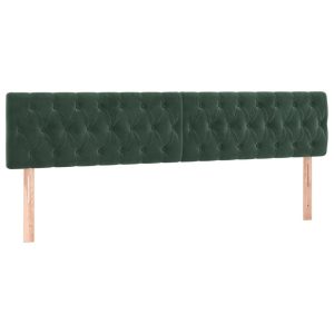 Wezgłowie Zielony 200 cm Aksamit Low vidaXL 380840