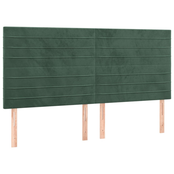 Wezgłowie Zielony 200 x 5 x 118/128 cm Aksamit vidaXL 536199