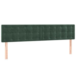 Wezgłowie Zielony 200 x 5 x 78/88 cm Aksamit vidaXL 533094 Wezgłowie Zielony 200 x 5 x 78/88 cm Aksamit vidaXL 533094