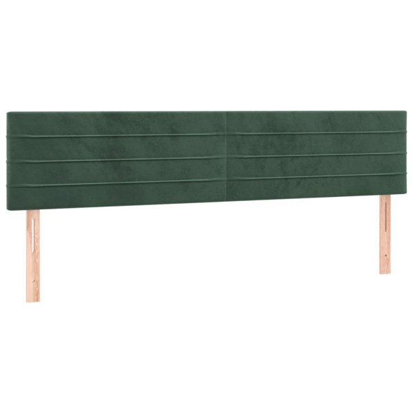 Wezgłowie Zielony 200 x 5 x 78/88 cm Aksamit vidaXL 535509
