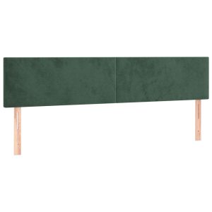 Wezgłowie Zielony 200 x 5 x 78/88 cm Aksamit vidaXL 531869
