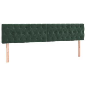 Wezgłowie Zielony 200 x 7 x 78/88 cm Aksamit vidaXL 535518 Wezgłowie Zielony 200 x 7 x 78/88 cm Aksamit vidaXL 535518