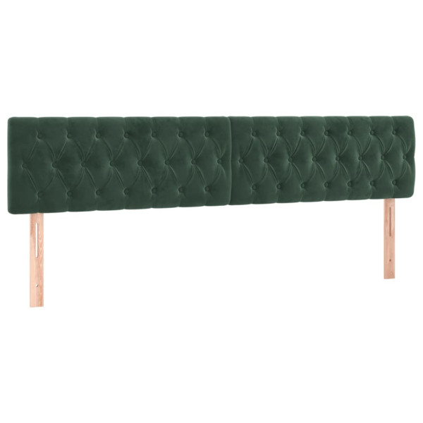 Wezgłowie Zielony 200 x 7 x 78/88 cm Aksamit vidaXL 535518