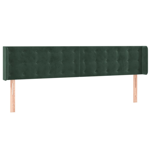 Wezgłowie Zielony 203 x 16 x 78/88 cm Aksamit vidaXL 522024