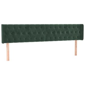Wezgłowie Zielony 203 x 16 x 78/88 cm Aksamit vidaXL 522038 Wezgłowie Zielony 203 x 16 x 78/88 cm Aksamit vidaXL 522038