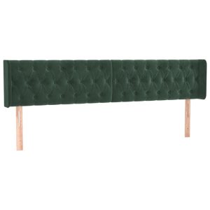 Wezgłowie Zielony 203 x 16 x 78/88 cm Aksamit vidaXL 519574 Wezgłowie Zielony 203 x 16 x 78/88 cm Aksamit vidaXL 519574