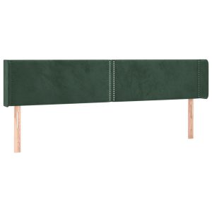 Wezgłowie Zielony 203 x 16 x 78/88 cm Aksamit vidaXL 522143 Wezgłowie Zielony 203 x 16 x 78/88 cm Aksamit vidaXL 522143