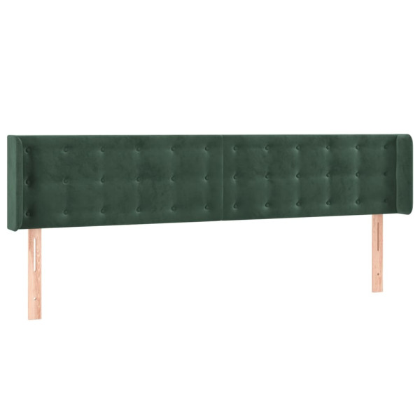 Wezgłowie Zielony 203 x 16 x 78/88 cm Aksamit vidaXL 523255