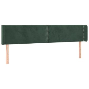 Wezgłowie Zielony 203 x 16 x 78/88 cm Aksamit vidaXL 523294 Wezgłowie Zielony 203 x 16 x 78/88 cm Aksamit vidaXL 523294