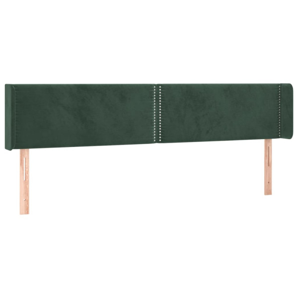 Wezgłowie Zielony 203 x 16 x 78/88 cm Aksamit vidaXL 523294