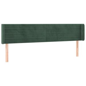 Wezgłowie Zielony 203 x 16 x 78/88 cm Aksamit vidaXL 532936 Wezgłowie Zielony 203 x 16 x 78/88 cm Aksamit vidaXL 532936
