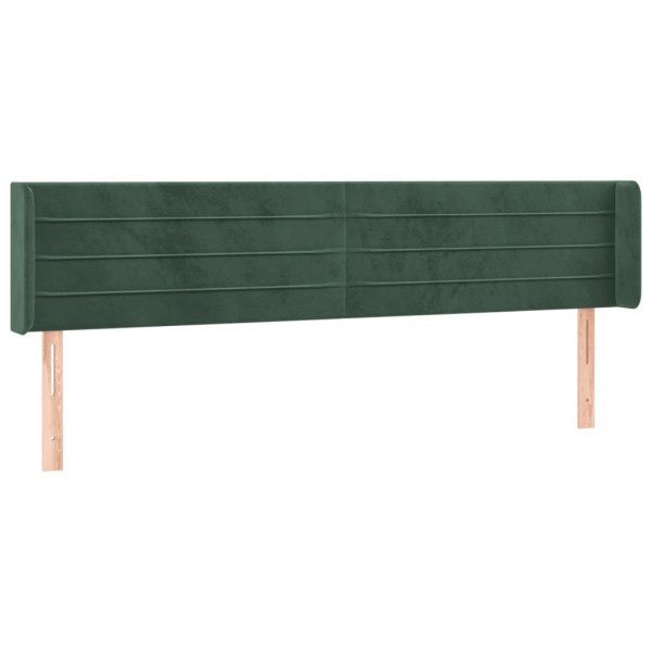 Wezgłowie Zielony 203 x 16 x 78/88 cm Aksamit vidaXL 533282