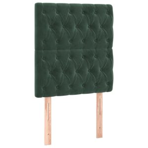 Wezgłowie Zielony 80 x 7 x 118/128 cm Aksamit vidaXL 529366 Wezgłowie Zielony 80 x 7 x 118/128 cm Aksamit vidaXL 529366