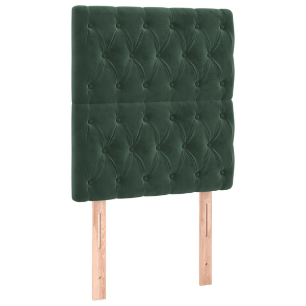 Wezgłowie Zielony 80 x 7 x 118/128 cm Aksamit vidaXL 529366