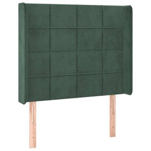 Wezgłowie Zielony 83 x 16 x 118/128 cm Aksamit vidaXL 522042 Wezgłowie Zielony 83 x 16 x 118/128 cm Aksamit vidaXL 522042