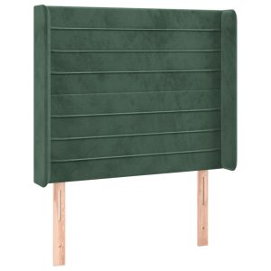 Wezgłowie Zielony 83 x 16 x 118/128 cm Aksamit vidaXL 529368 Wezgłowie Zielony 83 x 16 x 118/128 cm Aksamit vidaXL 529368