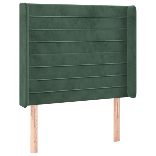 Wezgłowie Zielony 83 x 16 x 118/128 cm Aksamit vidaXL 529368