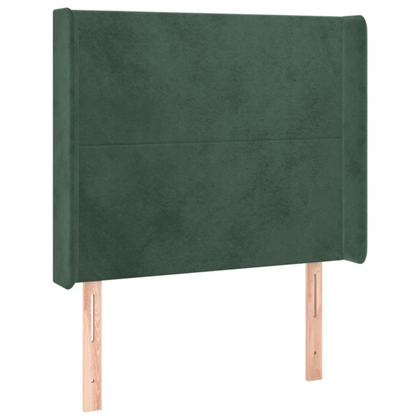 Wezgłowie Zielony 83 x 16 x 118/128 cm Aksamit vidaXL 533159