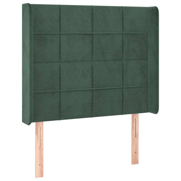 Wezgłowie Zielony 83 x 16 x 118/128 cm Aksamit vidaXL 533166