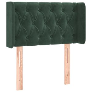 Wezgłowie Zielony 83 x 16 x 78/88 cm Aksamit vidaXL 523187 Wezgłowie Zielony 83 x 16 x 78/88 cm Aksamit vidaXL 523187