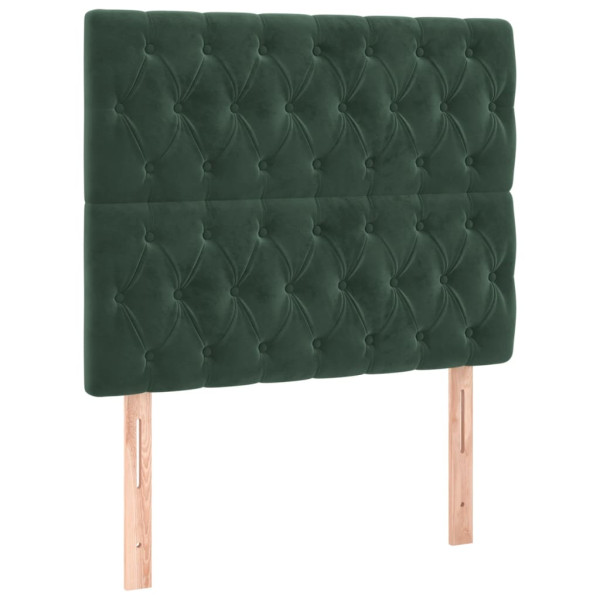 Wezgłowie Zielony 90 x 7 x 118/128 cm Aksamit vidaXL 527797