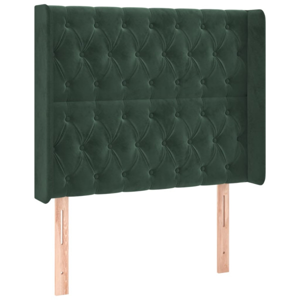 Wezgłowie Zielony 93 x 16 x 118/128 cm Aksamit vidaXL 748841