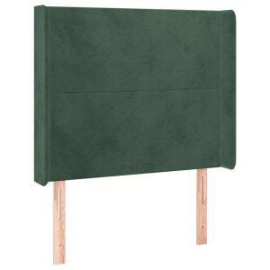 Wezgłowie Zielony 93 x 16 x 118/128 cm Aksamit vidaXL 523192 Wezgłowie Zielony 93 x 16 x 118/128 cm Aksamit vidaXL 523192