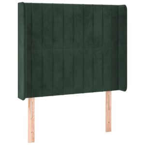 Wezgłowie Zielony 93 x 16 x 118/128 cm Aksamit vidaXL 379946 Wezgłowie Zielony 93 x 16 x 118/128 cm Aksamit vidaXL 379946