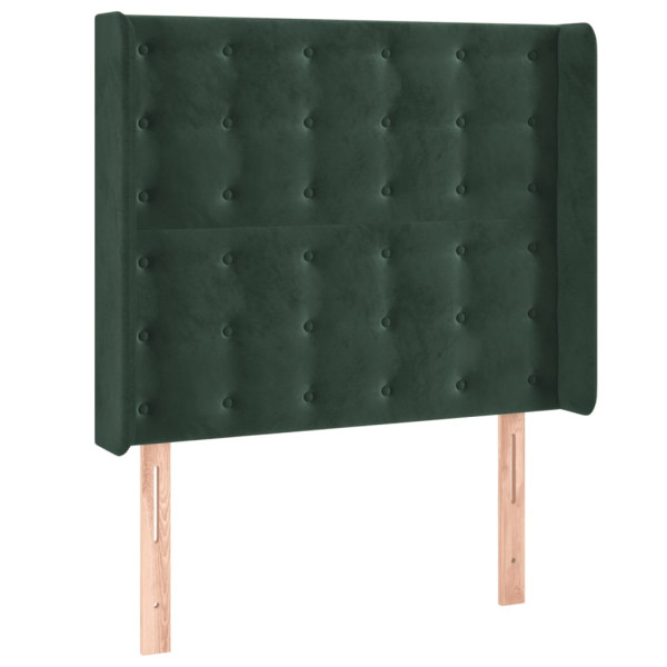 Wezgłowie Zielony 93 x 16 x 118/128 cm Aksamit vidaXL 527567