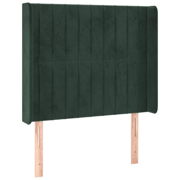 Wezgłowie Zielony 93 x 16 x 118/128 cm Aksamit vidaXL 379946