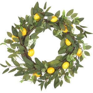 Wianek na drzwi dekoracyjny 50 cm zielony 471149