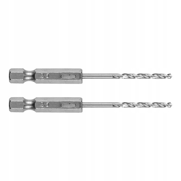 Wiertła do metalu Hex 2.5mm, 2 szt. zestaw wierteł GRAPHITE 384291
