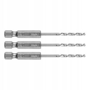 Wiertła do metalu Hex 2mm, 3 szt. zestaw wierteł GRAPHITE 384289 Wiertła do metalu Hex 2mm, 3 szt. zestaw wierteł GRAPHITE 384289