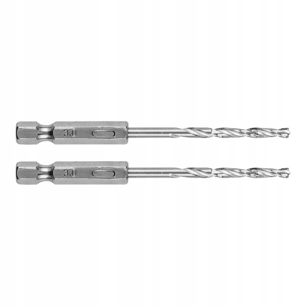 Wiertła do metalu Hex 3mm, 2 szt. zestaw wierteł GRAPHITE 384267