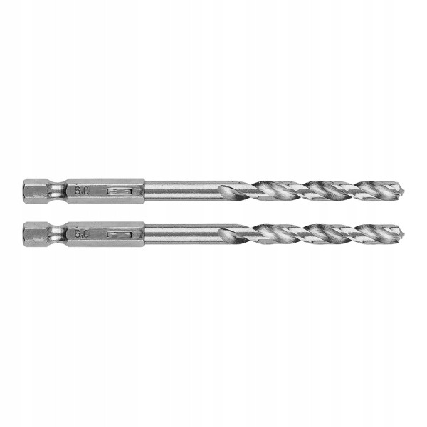Wiertła do metalu Hex 6mm, zestaw wierteł 2 szt. GRAPHITE 384277