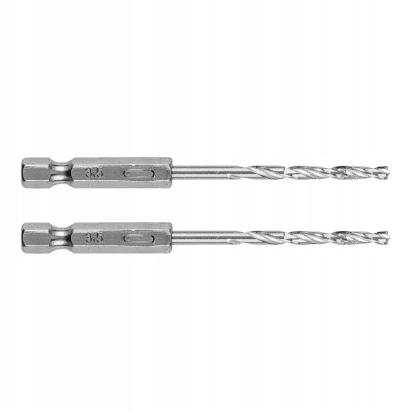Wiertło do metalu Hex 3.5mm, 2 szt. zestaw wierteł GRAPHITE 384287