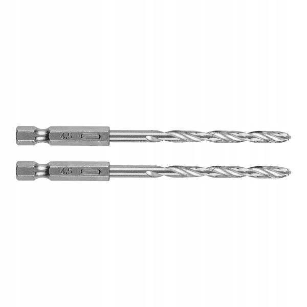 Wiertło do metalu Hex 4.5mm, 2 szt. zestaw wierteł GRAPHIT 384247
