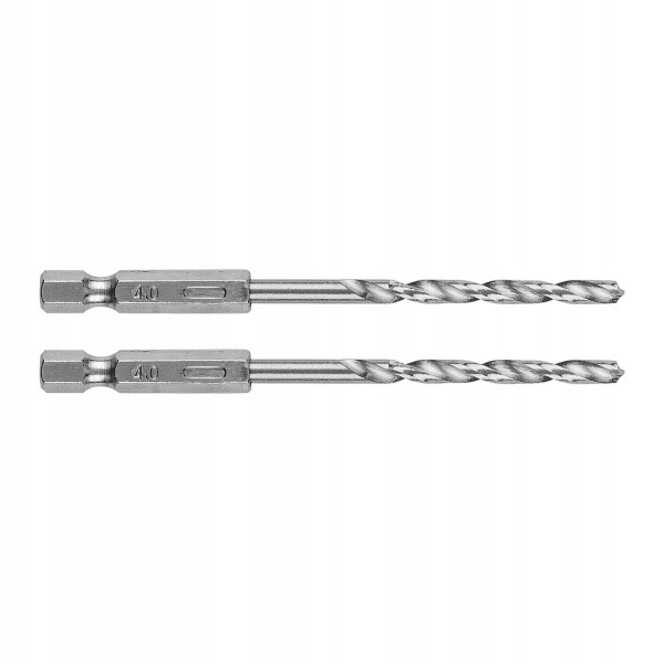 Wiertło do metalu Hex 4mm, 2 szt. zestaw wierteł GRAPHITE 384259