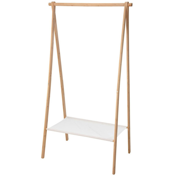 Wieszak Bambusowy Scandi z Półką 86x57x155 cm 766452