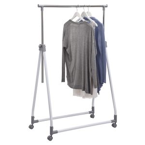 Wieszak Elena 92 cm mobilny i regulowany biały 704772 Wieszak Elena 92 cm mobilny i regulowany biały 704772