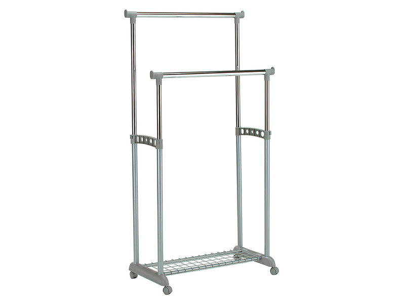 Wieszak Elisa 85 cm podwójny mobilny szary 704773
